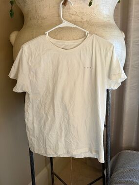 Roxy Men's White Crew Neck Short Sleeve T-Shirt